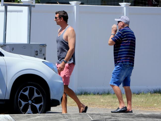 Yesterday, Nev Hackett and son Craig arrive to pick up Grant's Mercedes.