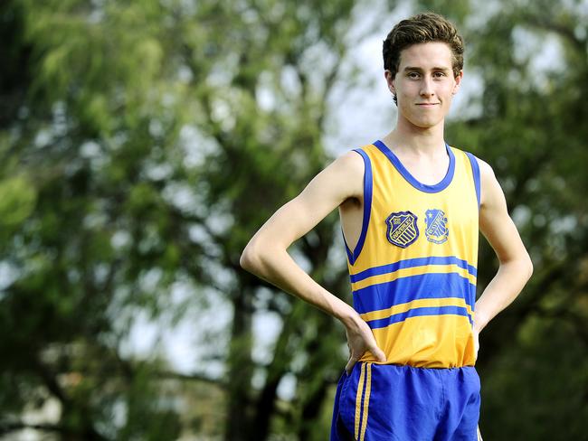 Sam Byrne has excelled in athletics and in cross country and is Captain of Waverley CollegeÕs 2014 Track & Field Team. JSS. Picture: John Appleyard