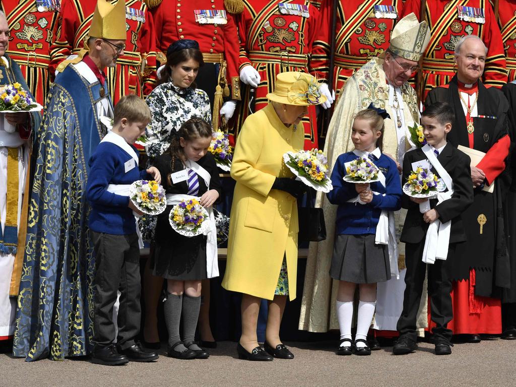 Britain's Queen Elizabeth II poses after taking part in the Royal Maundy Service. Picture: AFP, Arthur Edwards