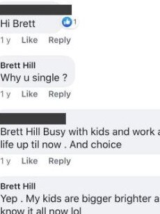 Hill talked to women on dating sites months before the rap. Facebook.