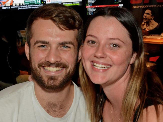 Matteo Rowse and Paris Cargill at Australia Day celebrations at Cavill Hotel, Surfers Paradise. PIC: (c) Regina King (copyright restrictions apply 07 55322193). 