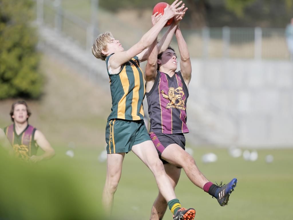 Hutchins 2nd XVIII versus St Patricks in the Sports Association of Independent Schools Australian Rules grand final. Picture. PATRICK GEE