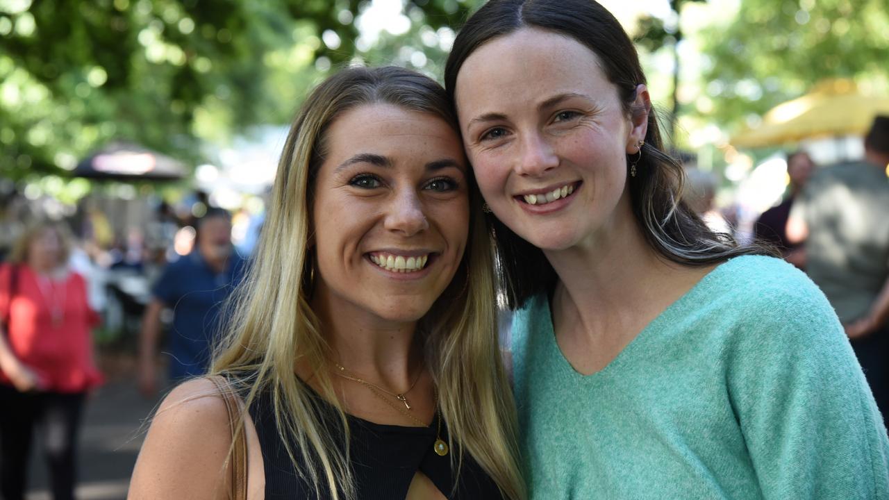 Jamila Tattam and Courtney Hamilton at City Park on Day 1 of Launceston's Festivale. Picture: Alex Treacy