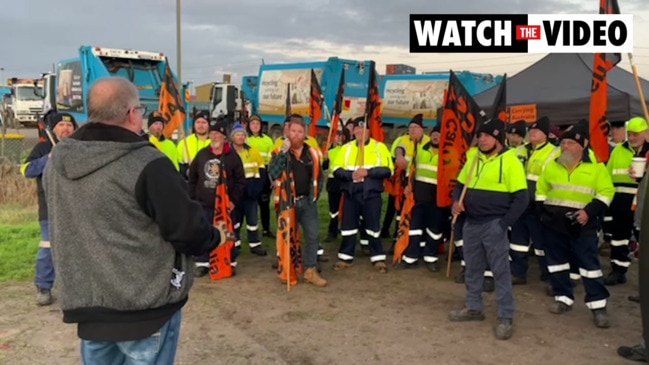 Garbage truck drivers walk off the job