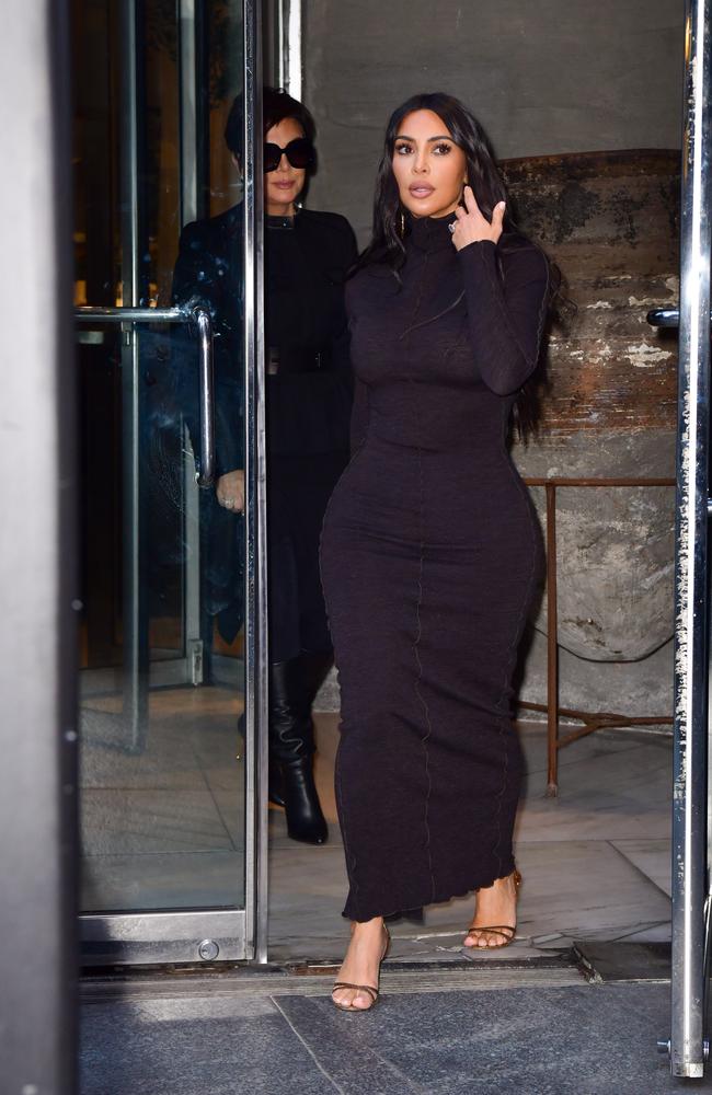 Kardashian signed the autograph after having dinner at Craig’s in West Hollywood with mum Kris Jenner. Picture: Getty Images