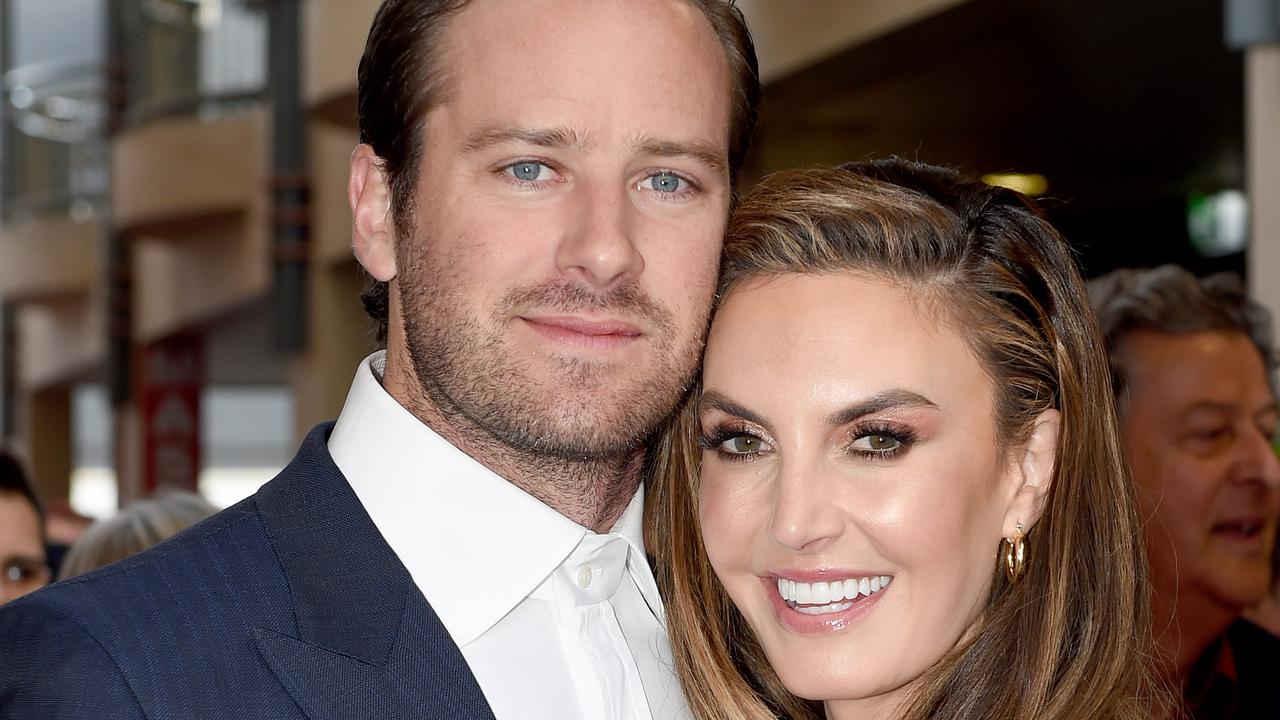 Armie Hammer and wife Elizabeth Chambers. Picture: Naomi Jellicoe