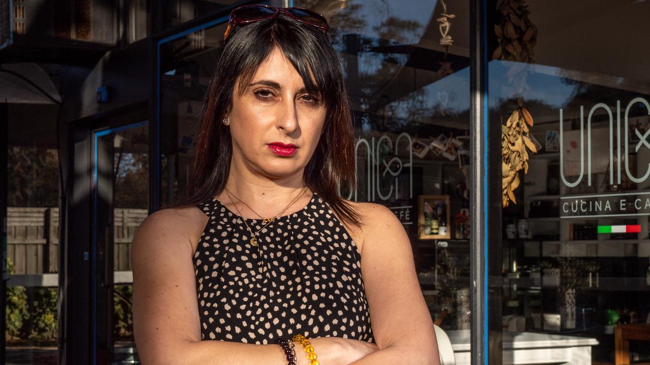 Unica Cucina e Caffe owner Michelle Loielo has taken the Victorian Government to court over the state’s former curfew. Picture: Jake Nowakowski