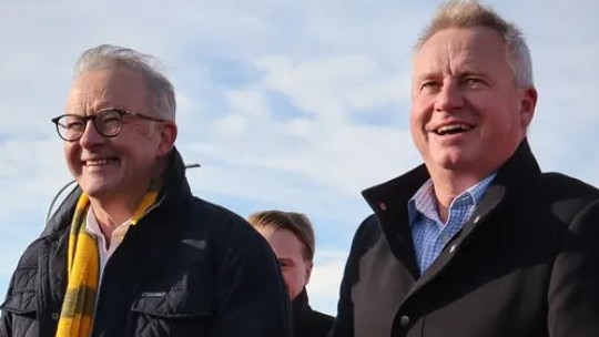 Australian Prime Minister Anthony Albanese with Tasmanian Premier Jeremy Rockcliff. Picture: Instagram