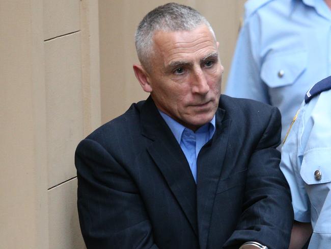 Christopher Cullen pictured leaving the NSW Supreme Court in Sydney. Cullen is accused of slitting the throat of his wife Victoria Comrie Cullen. Picture: Richard Dobson