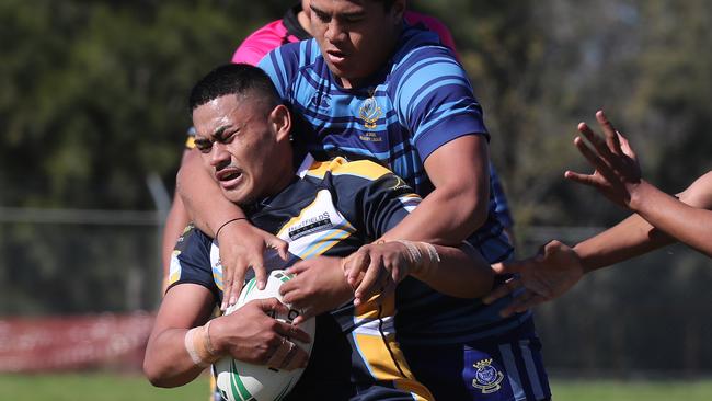 Action in the match between Westfields Sports High School and Patrician Brothers.