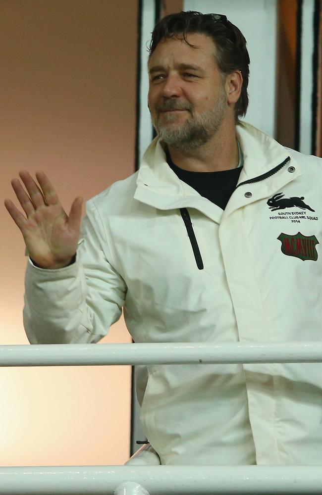 Rabbitohs co-owner Russell Crowe.