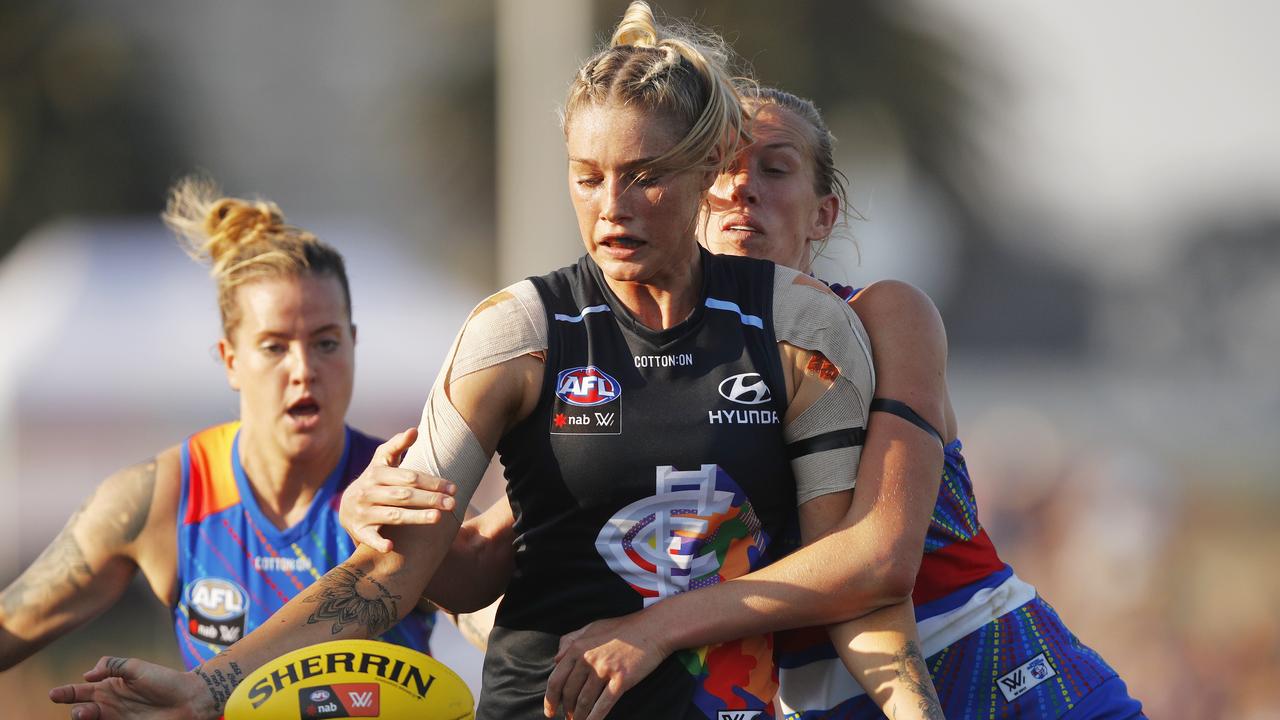 Tayla Harris was subjected to vile comments on social media.