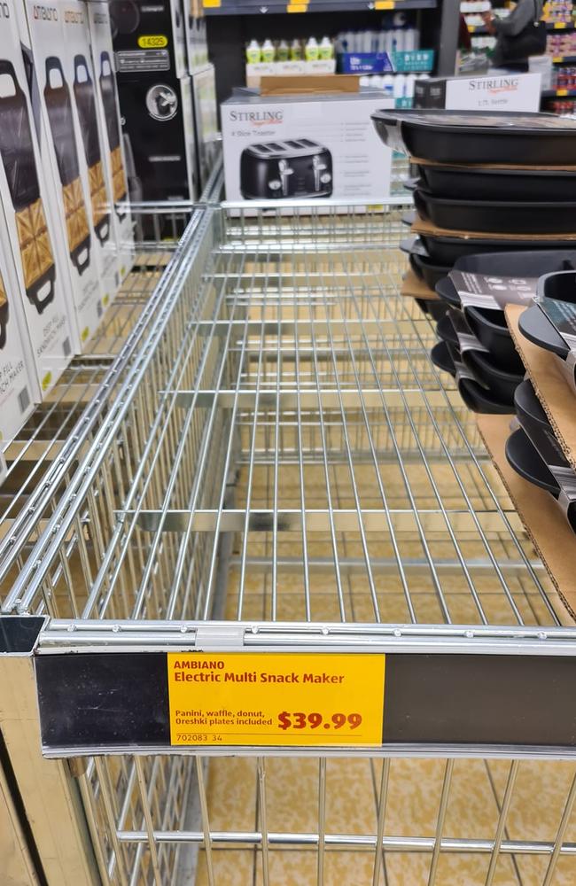 A mum has called on Aldi to cancel Special Buys during the pandemic over social distancing concerns. Picture: Facebook/Aldi Fans Australia