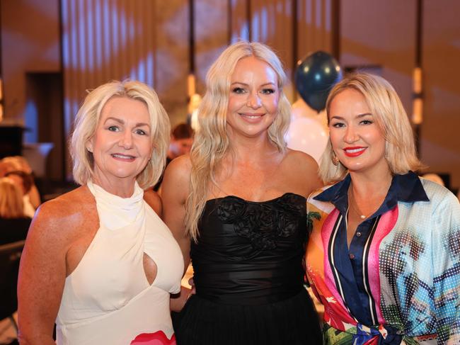 Kim Billson, Stacey Haira and Stevie Terepai at the Cherish WomenÃs Cancer Foundation Luncheon at The Langham for Gold Coast at Large. Picture, Portia Large.