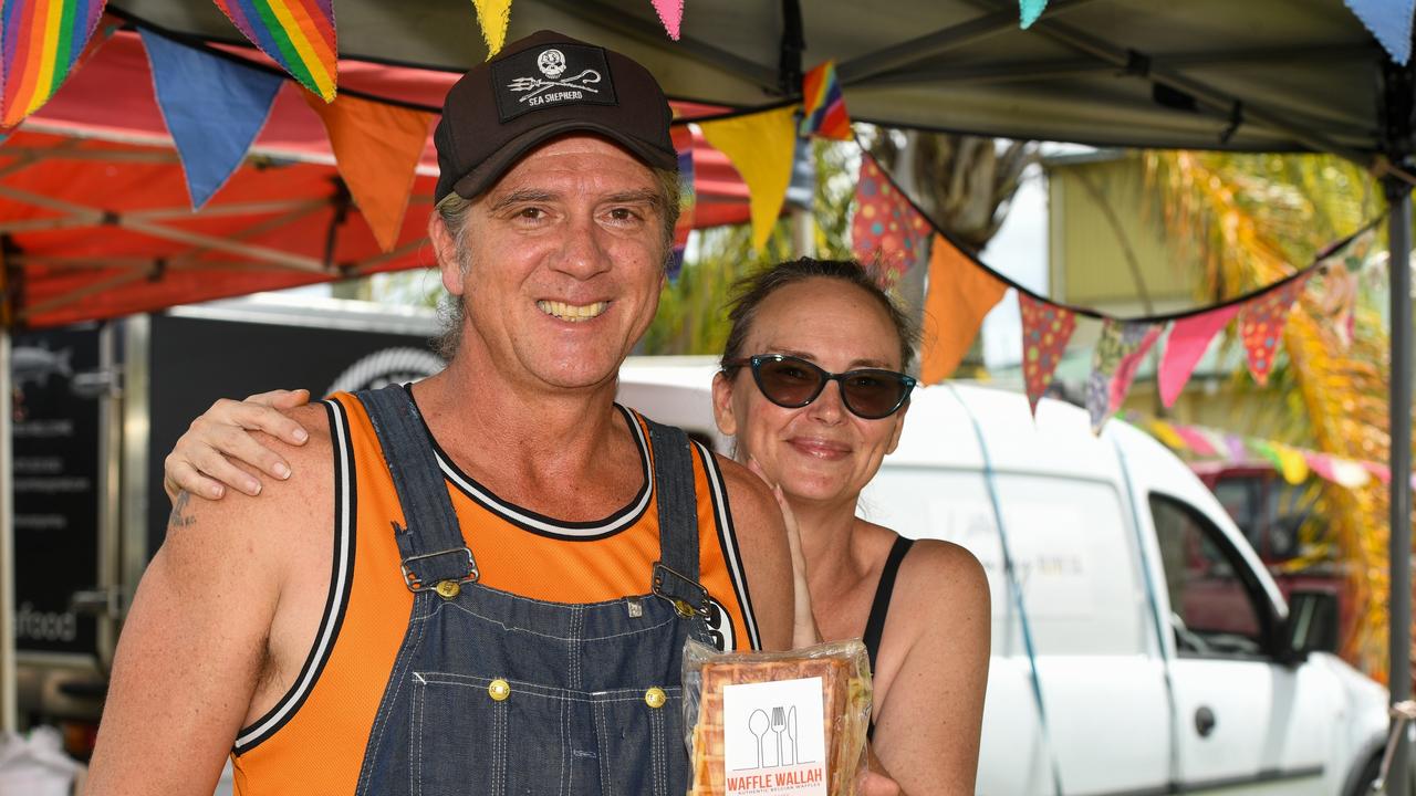 Nick Kelly and Karen Schafer at Lismore Farmers Markets.