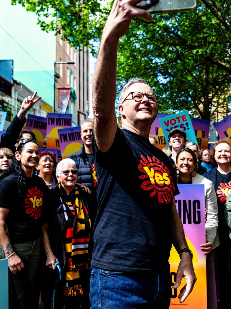 Prime Minister Anthony Albanese in Hobart. Picture: Linda Higginson