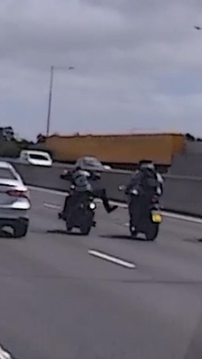 Mongols bikies attack learner motorbike rider on the Monash Freeway