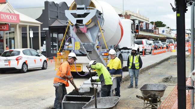 Roadworks along King William Rd this month. (Pic: Brenton Edwards)