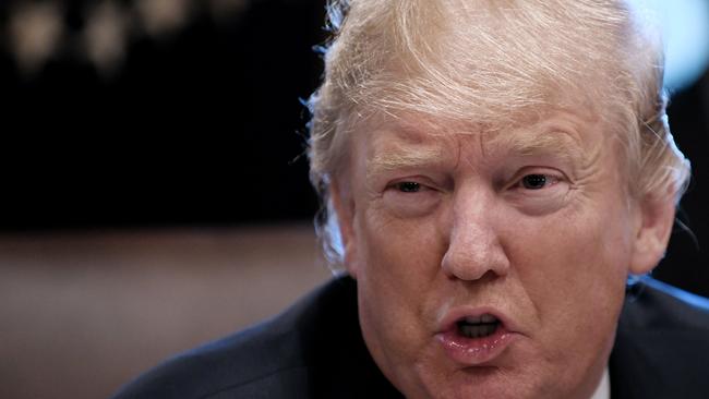 US President Donald Trump has claimed stories of “sadness and grief” from the US-Mexico border crisis are “phony”. Picture: AFP