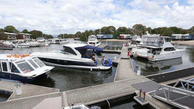 Boats at the marina on South Stradbroke Island. Picture Mike Batterham