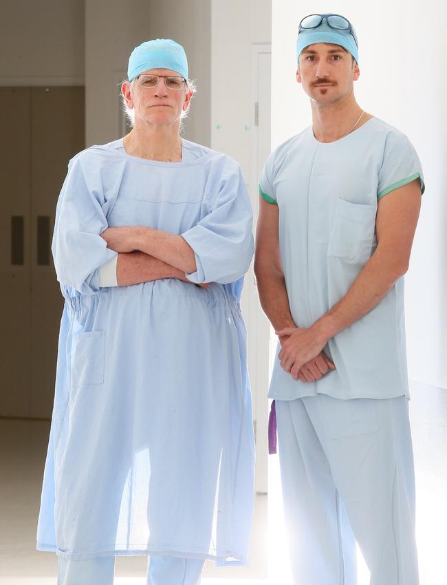 Vascular Surgeons Dr Bernie Bourke and Dr Victor Bourke. Picture: AAP /Sue Graham