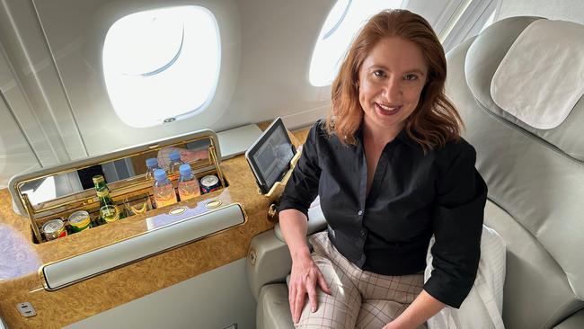 ***NETWORK FIRST USE*** Adele Eliseo - Founder, The Champagne Mile.  Adele Eliseo says airline menus can influence bookings. Source: Supplied