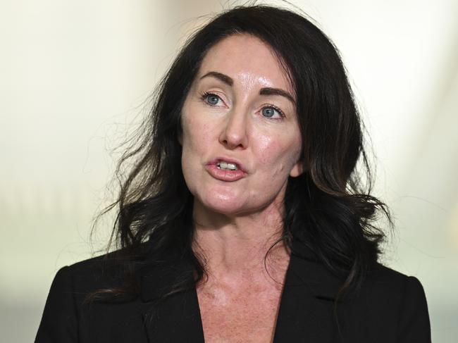 Association of Superannuation Funds Australia chief executive officer Mary Delahunty said super funds were looking at the potential knock-on effects of Donald Trump’s tariffs. Picture: NewsWire / Martin Ollman