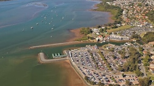 Weinam Creek at Redland Bay where island residents are forced to park their cars before catching a ferry home. Picture: Redland City Council
