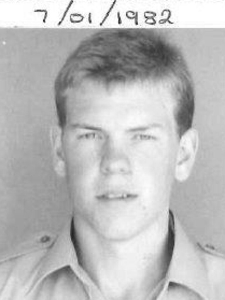 Police Commissioner Grant Stevens in 1982 as a police cadet. Photo: Supplied