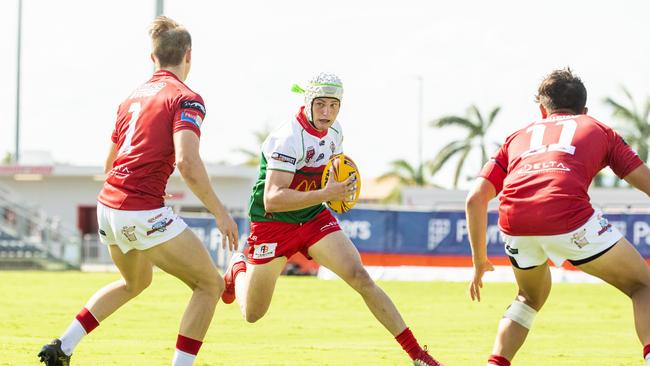 Will Parslow in the QRL Under 18 Mal Meninga Cup game between Redcliffe Dolphins and Wynnum Manly Seagulls at Redcliffe, Saturday, February 29, 2020 (AAP Image/Richard Walker)