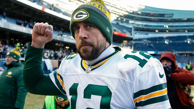 Green Bay packers quarterback Aaron Rodgers.