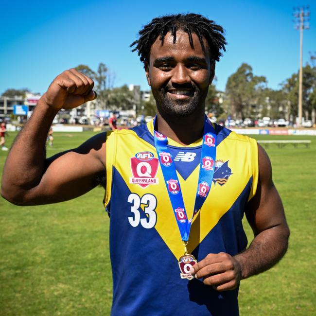 Adam Forward of Bond University won the best on ground award for the QFA Div 2 South Reserves. Picture: Supplied