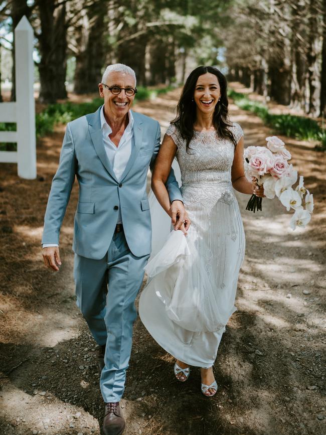 Mark and Michelle on their wedding day, before he knew that he was ill.