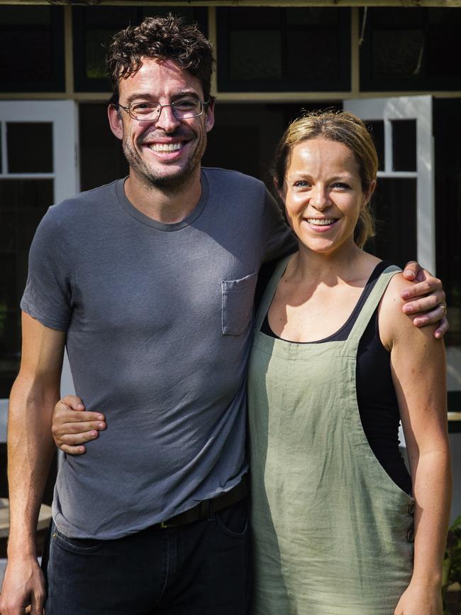 Joe Hildebrand and his partner Tara Ravens. Picture: Jenny Evans