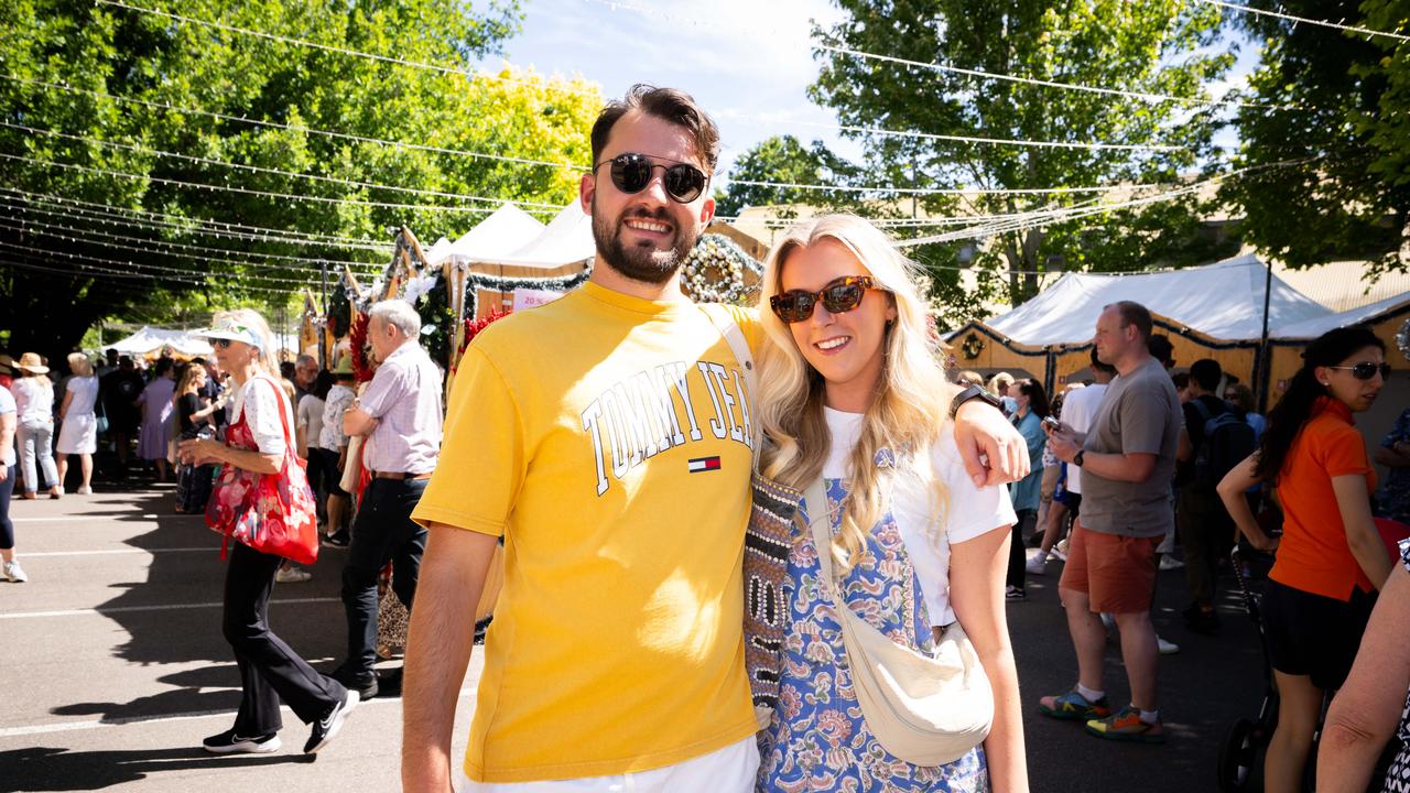 Hahndorf Christkindlmarkt shoppers spreading cheer. Picture: The Advertiser/ Morgan Sette