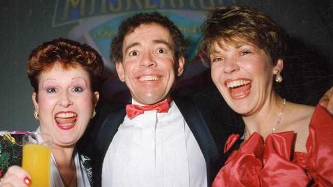 Bob Day, managing director of Homestead Homes, with his wife Bronte Day (r) and Darianne Facius (l) at the Grand Prix Ball in 1992. Picture: File