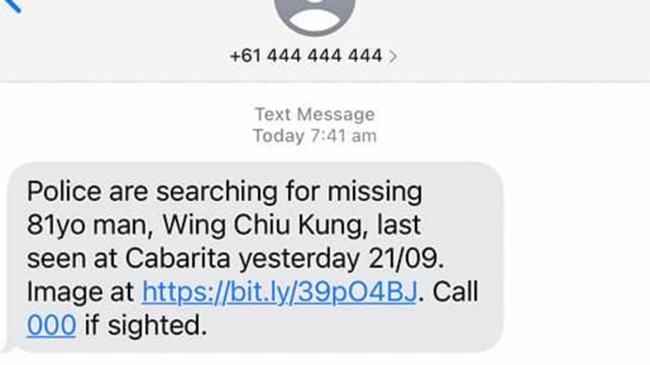 NSW Police missing person text messages similar to scam news