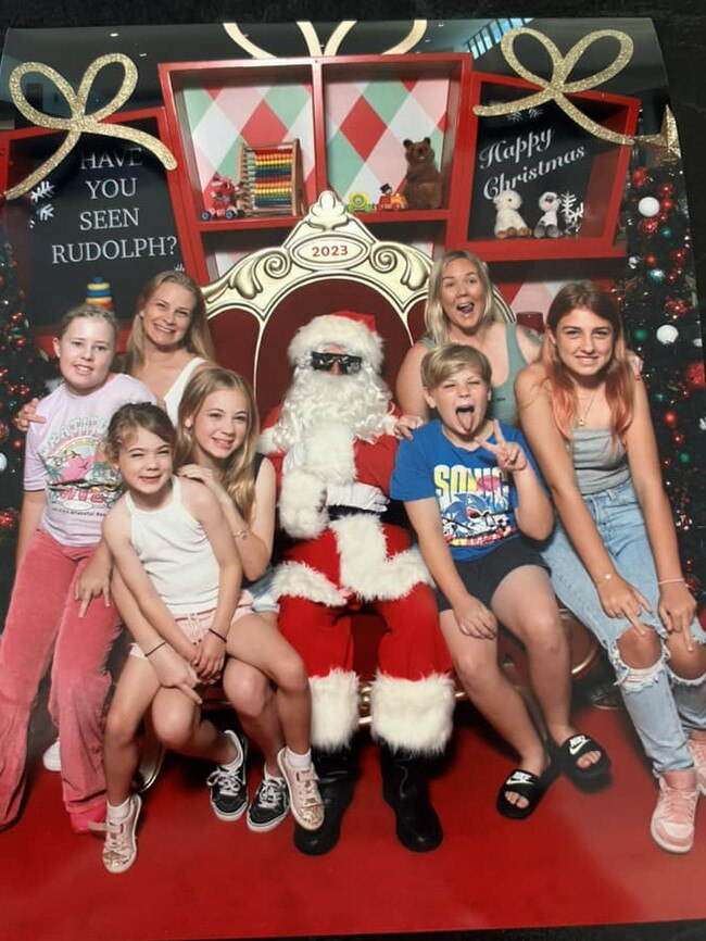 The Owen family with Santa: Centro 2023 - Gympie. Sent in by Sherree King Owen.