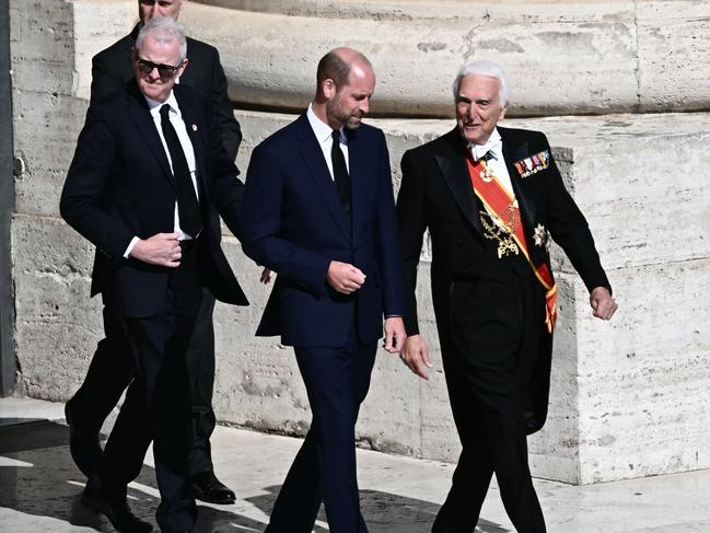 Prince William is representing the King at the funeral. Picture: Filippo Monteforte/AFP