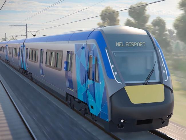 Artists impression of the Melbourne Airport rail link. Picture: Supplied