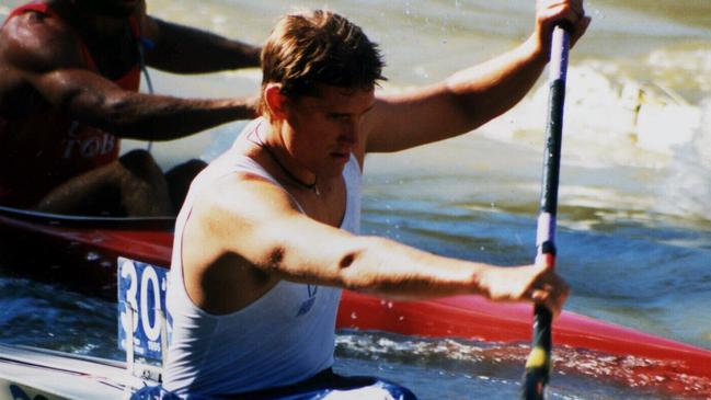 Murray River marathon entrant, Cameron McMullan. December 1996.