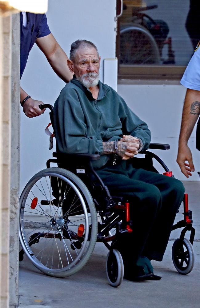 Convicted murderer Gary Murphy leaves Prince of Wales Hospital in Randwick under the guard of corrections officers. Picture: Sam Ruttyn