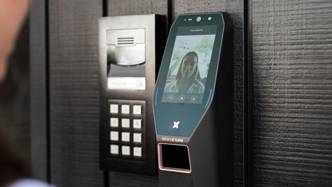 A front door video security intercom. Image supplied by Electronic Living.