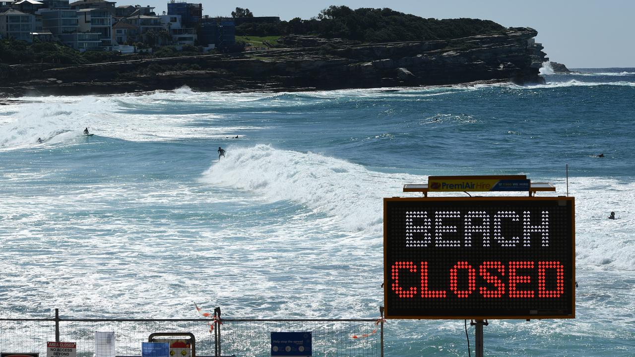 Surfers at Bronte Beach in Sydney on Easter Sunday. Picture: AAP Image/Joel Carrett