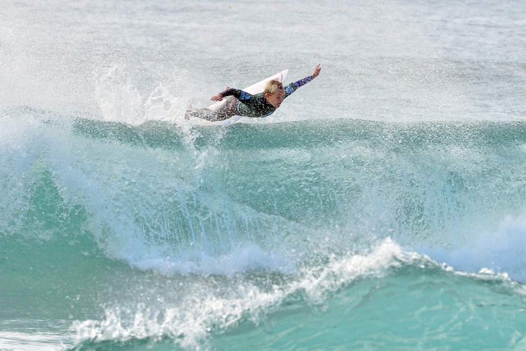 Queensland Grommet Surfing Titles at Coolum Beach. Ashton Pignat. Picture: john mccutcheon