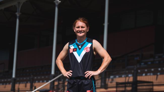 Port Adelaide AFLW player Katelyn Pope. Picture: Matt Sampson