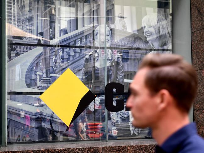 Commonwealth Bank sign in Sydney. Picture: AAP/Brendan Esposito