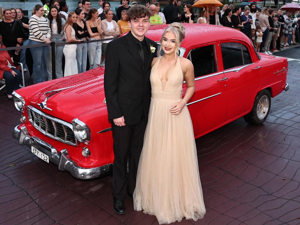 Students arrive for Robina State High formal at HOTA. Picture: Glenn Hampson.