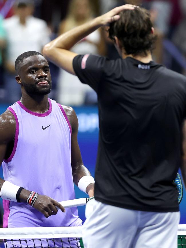 Brutal for Tiafoe. Photo by Matthew Stockman/Getty Images