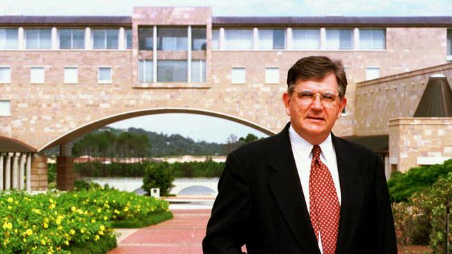 Bond University Vice Chancellor Raoul Mortley at its Robina campus responding to Jeff Kennett’s proposal to relocate it to Melbourne.